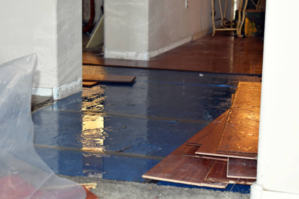Professional Burst Pipe Cleanup technician working in Chouteau, OK